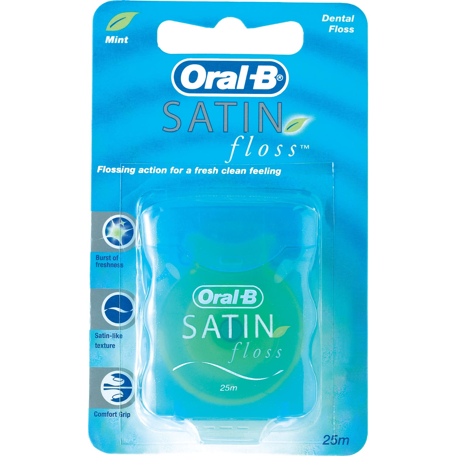 Oral B Satin Floss Fil Dentaire Menthe 25 M