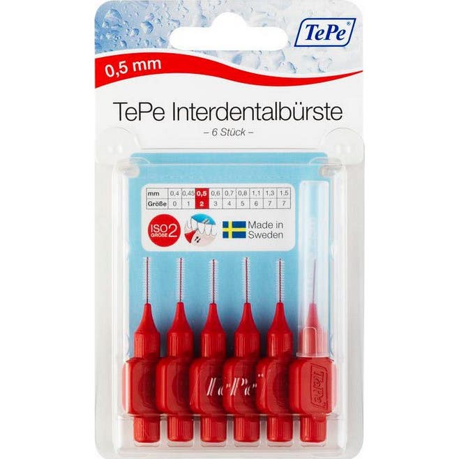 TePe Brossettes Interdentaire 0,50mm Rouge 6uts