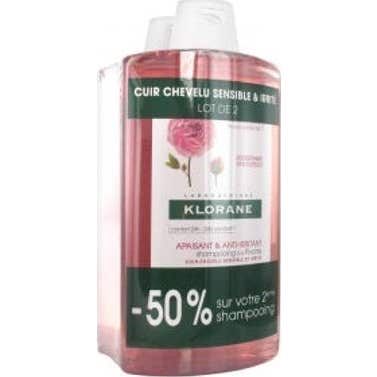 Klorane Duplo Shampooing à la pivoine 400Ml 2º U 50%
