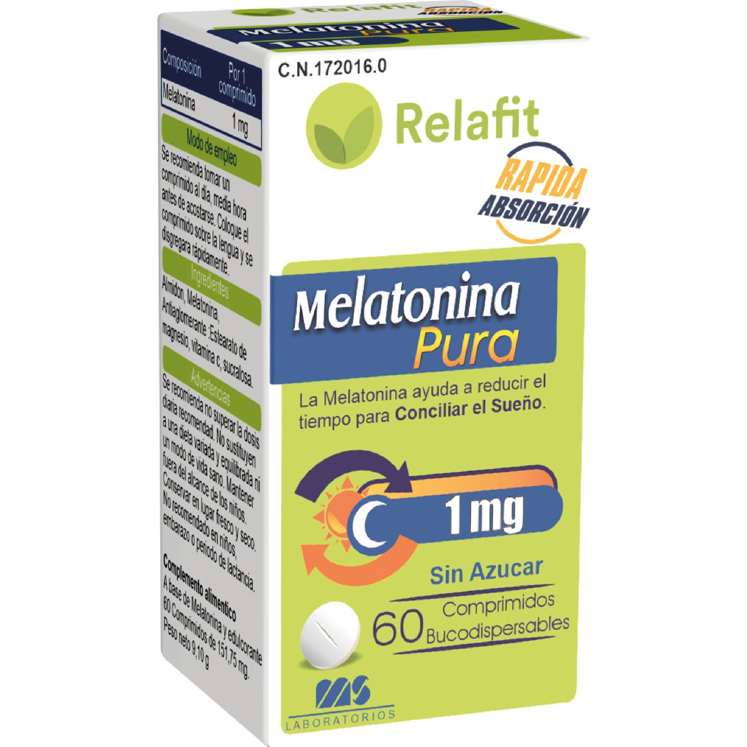Relafit Melatonina Pura 1 Mg