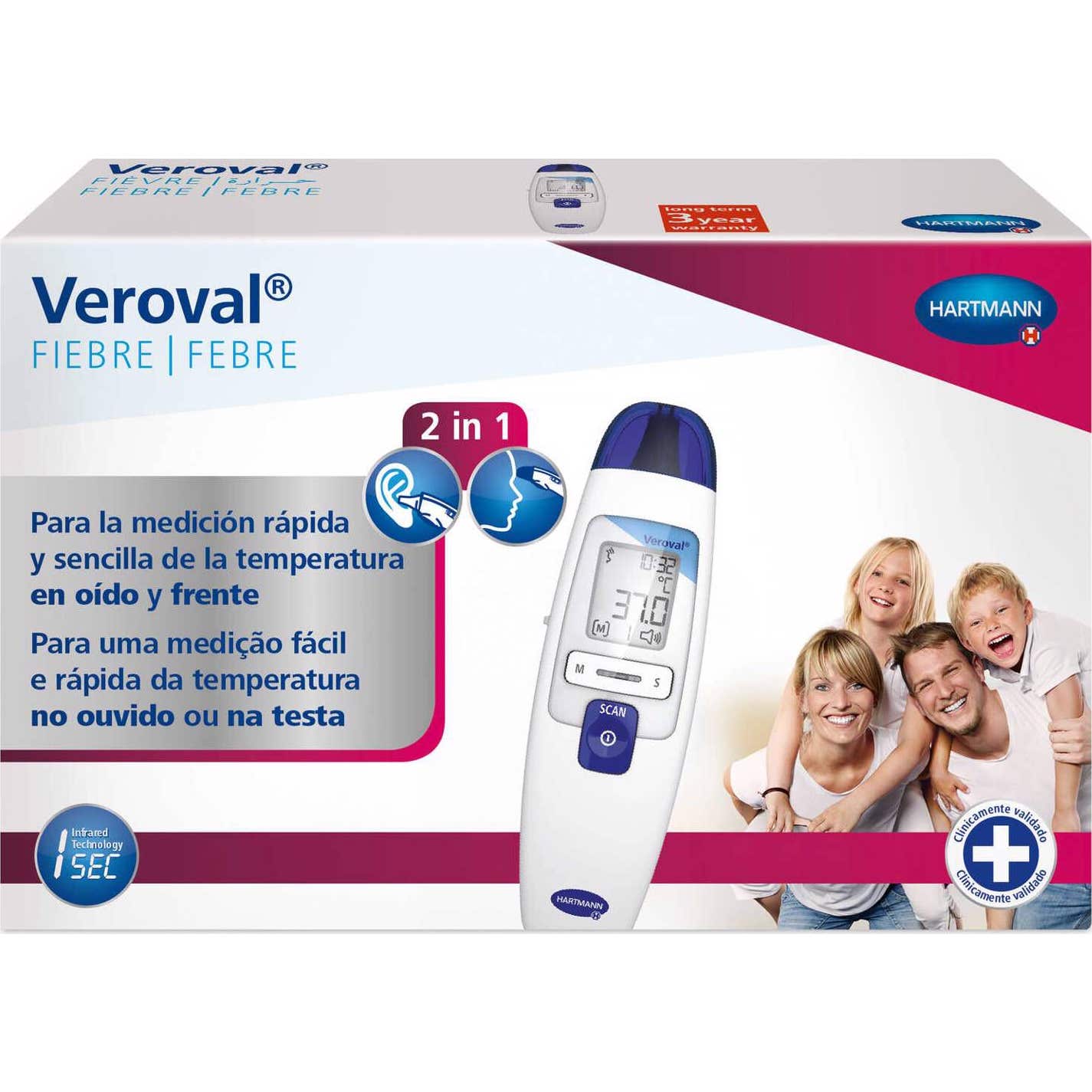 Veroval Thermomètre Infrarouge 2 en 1