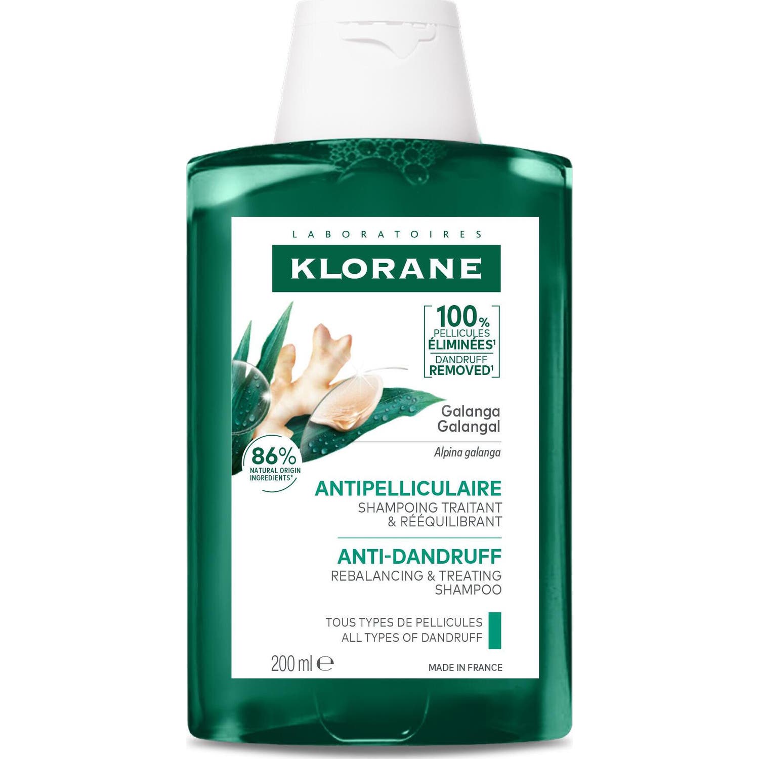 Klorane Antipelliculaire Shampoing Traitant Rééquilibrant Au Galanga 200ml