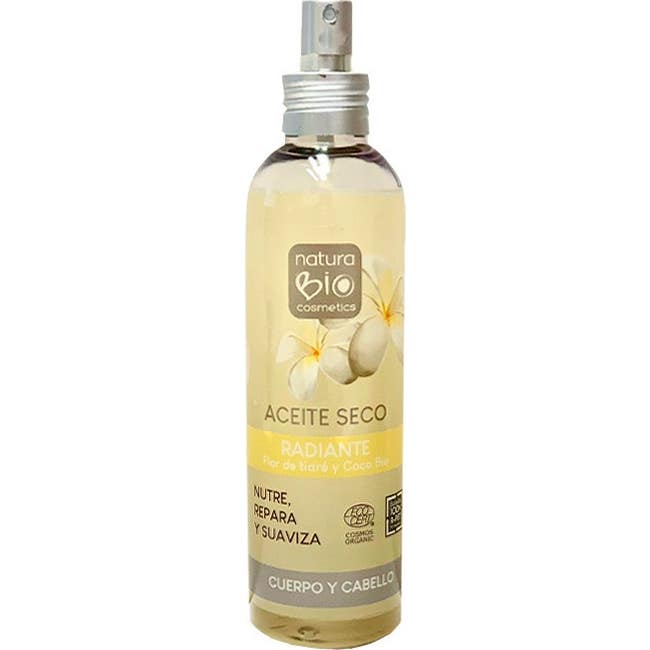 NaturaBIO Cosmetics Huile radieuse pour corps et cheveux secs 200ml