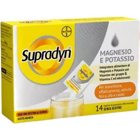 Orange Supradyn Magnésium Potassium Enveloppes Taille 14