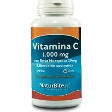 Naturbite Vitamina C 1000mg Rosa Mosqueta 20mg 60tabs