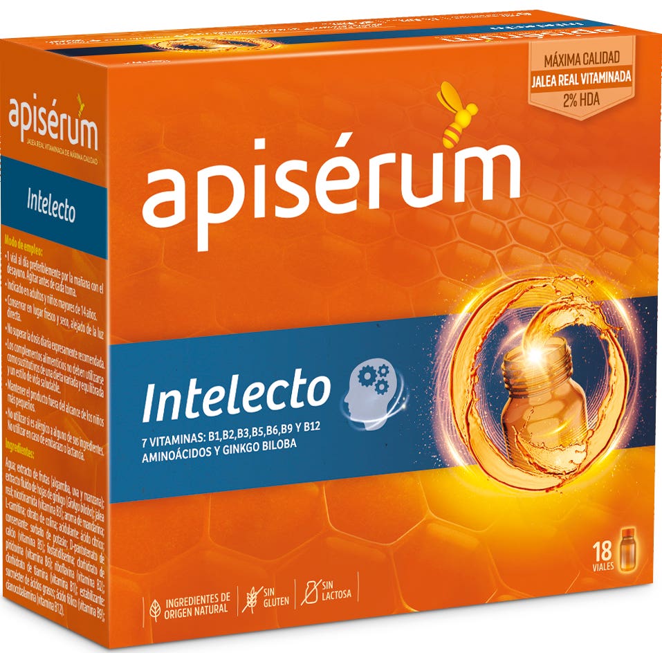 Apiserum Intelecto 18 Flacons