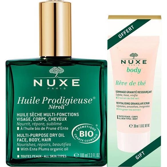 Nuxe Huile Prodigieuse Néroli Bio 100ml + Rêve De Thé Gommage 30ml