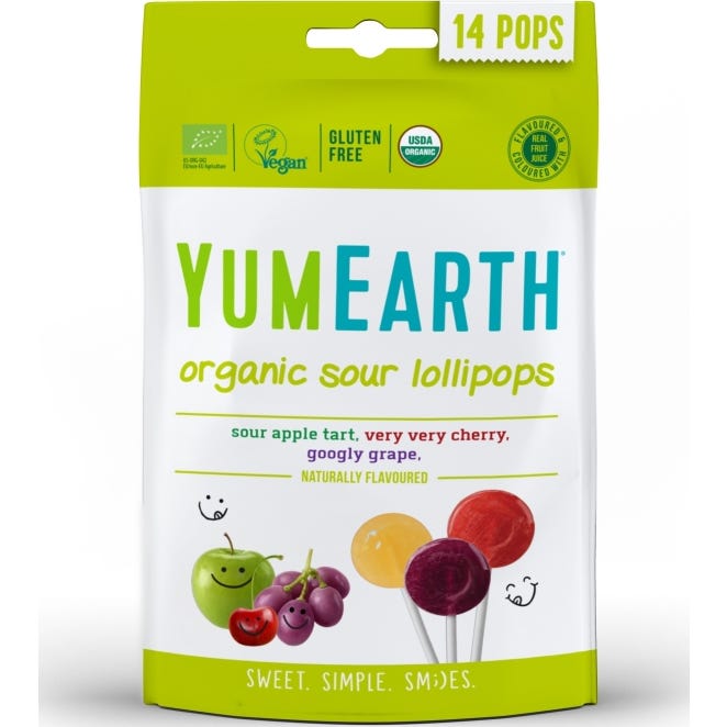 Yumearth Organic Sour Pops 85G