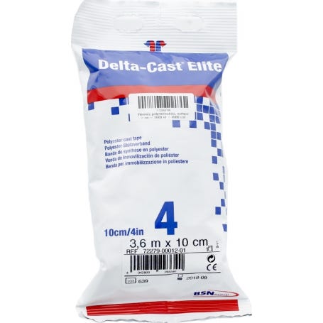 BSN Delta-Cast Elite Bande Blanc 10cmx3,6m