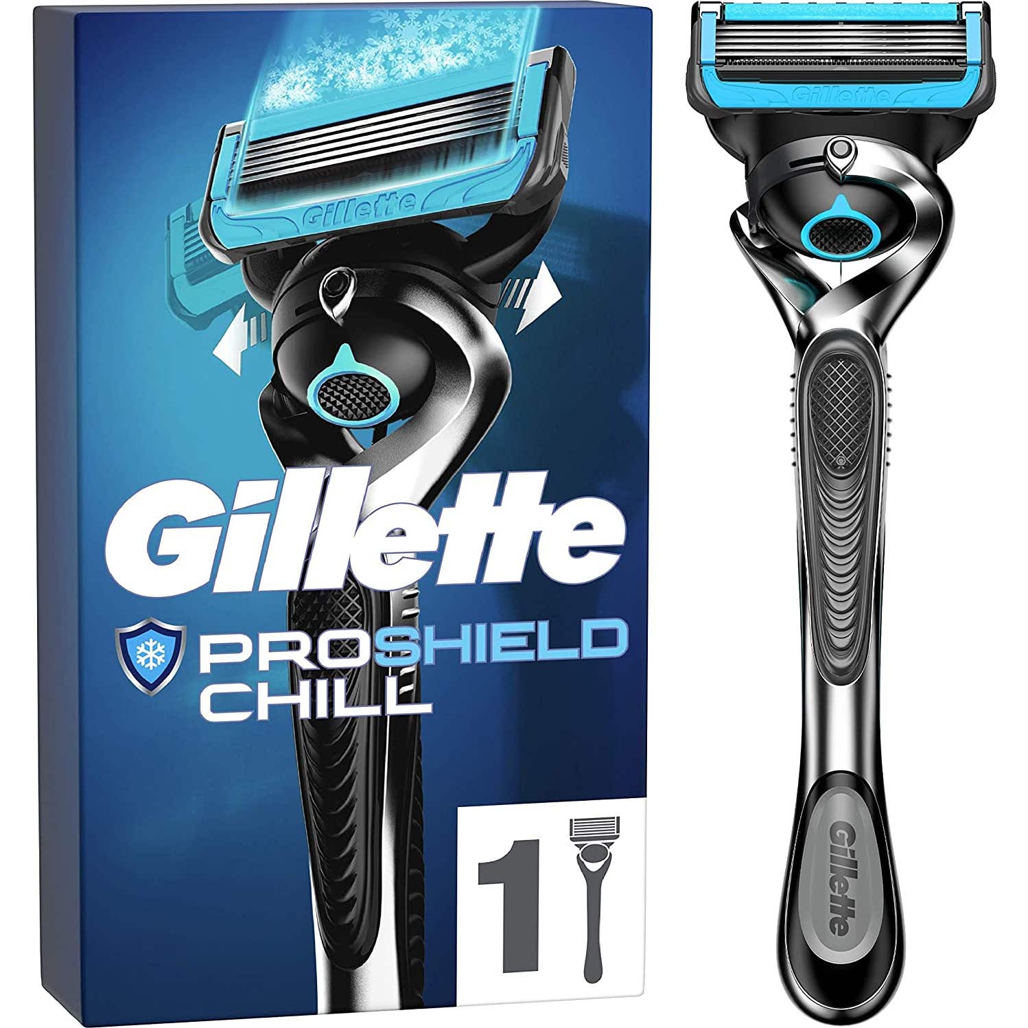Gillette Pack Fusion Proshield Proshield Chill Machine + 1 Recharge