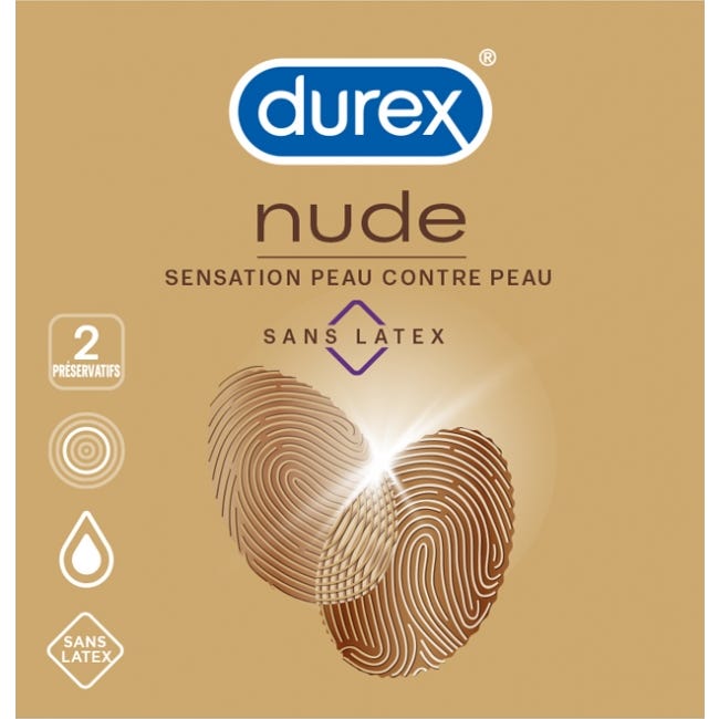 Preservativos Durex Nude Latex Free 2uds