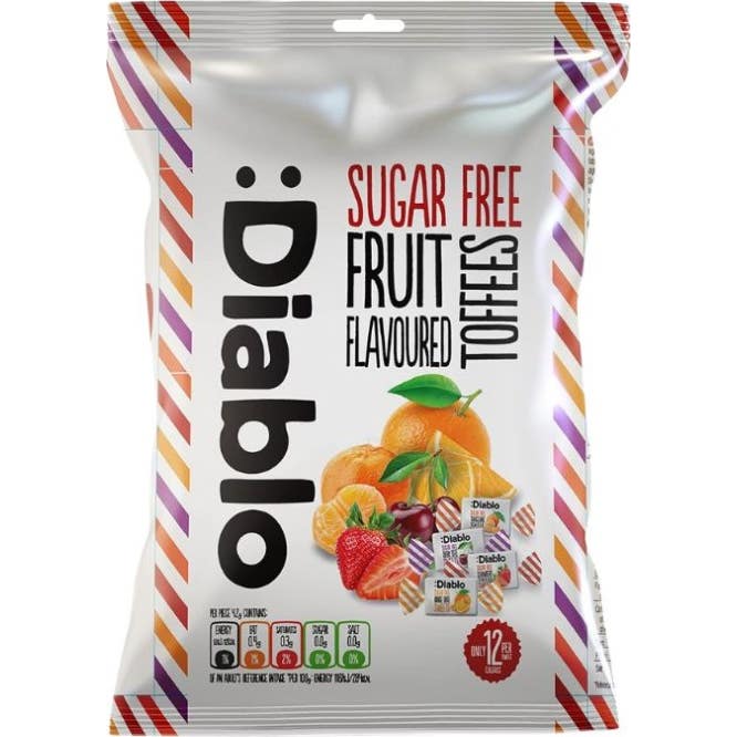 :Diablo Fruit Flavoured Toffee Sugar Free 75G