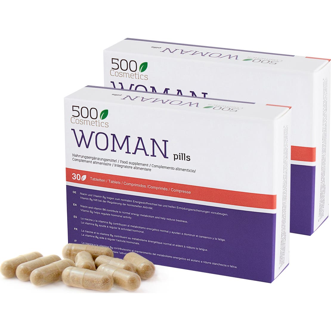 500Cosmétiques Femme 30 Comprimés x2