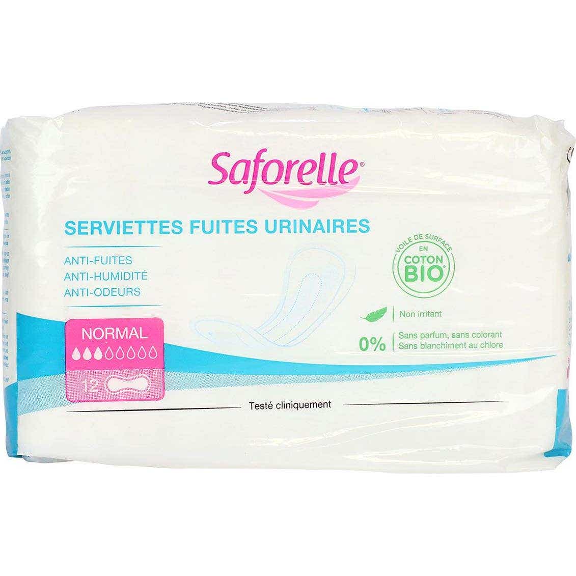 Saforelle Serviettes Fuites Urinaires Normal 12uts