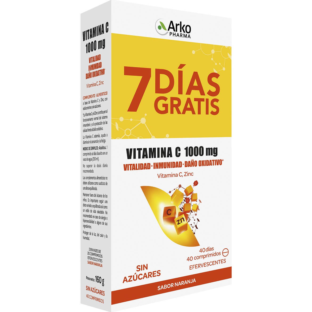 Arkopharma Vitamine C 1000mg Effervescent 2x20 Comprimés