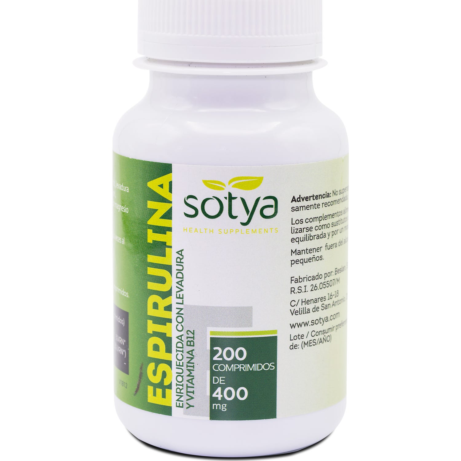 Sotya Espirulina 400mg 200comp 200comp
