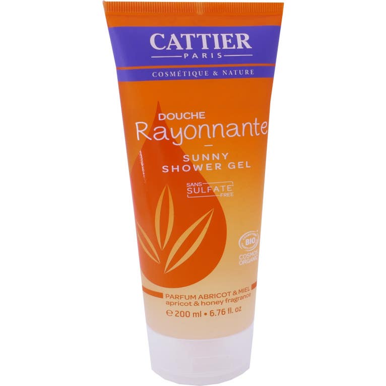 Cattier gel douche rayonnante abricot-miel 200ml