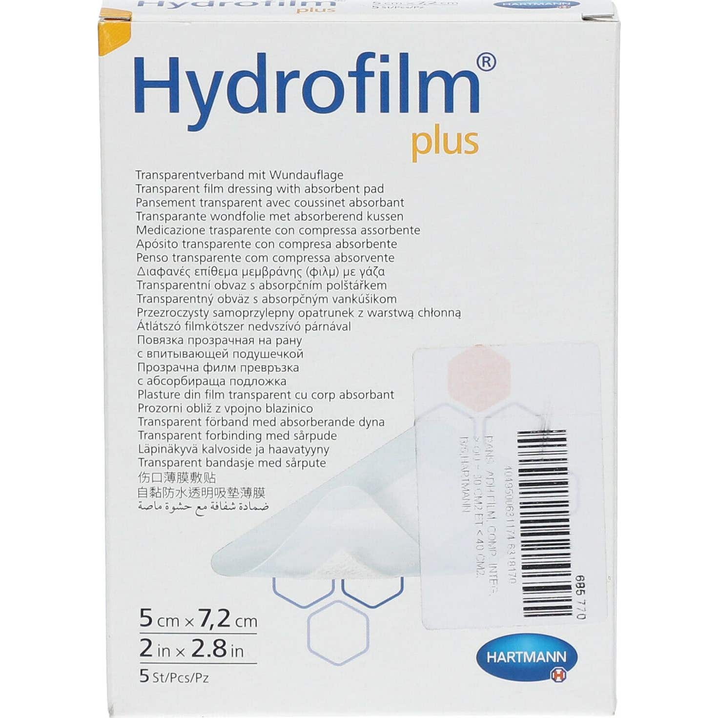 Hartmann Hydrofilm™ Plus 5x7,2cm 5 pansements