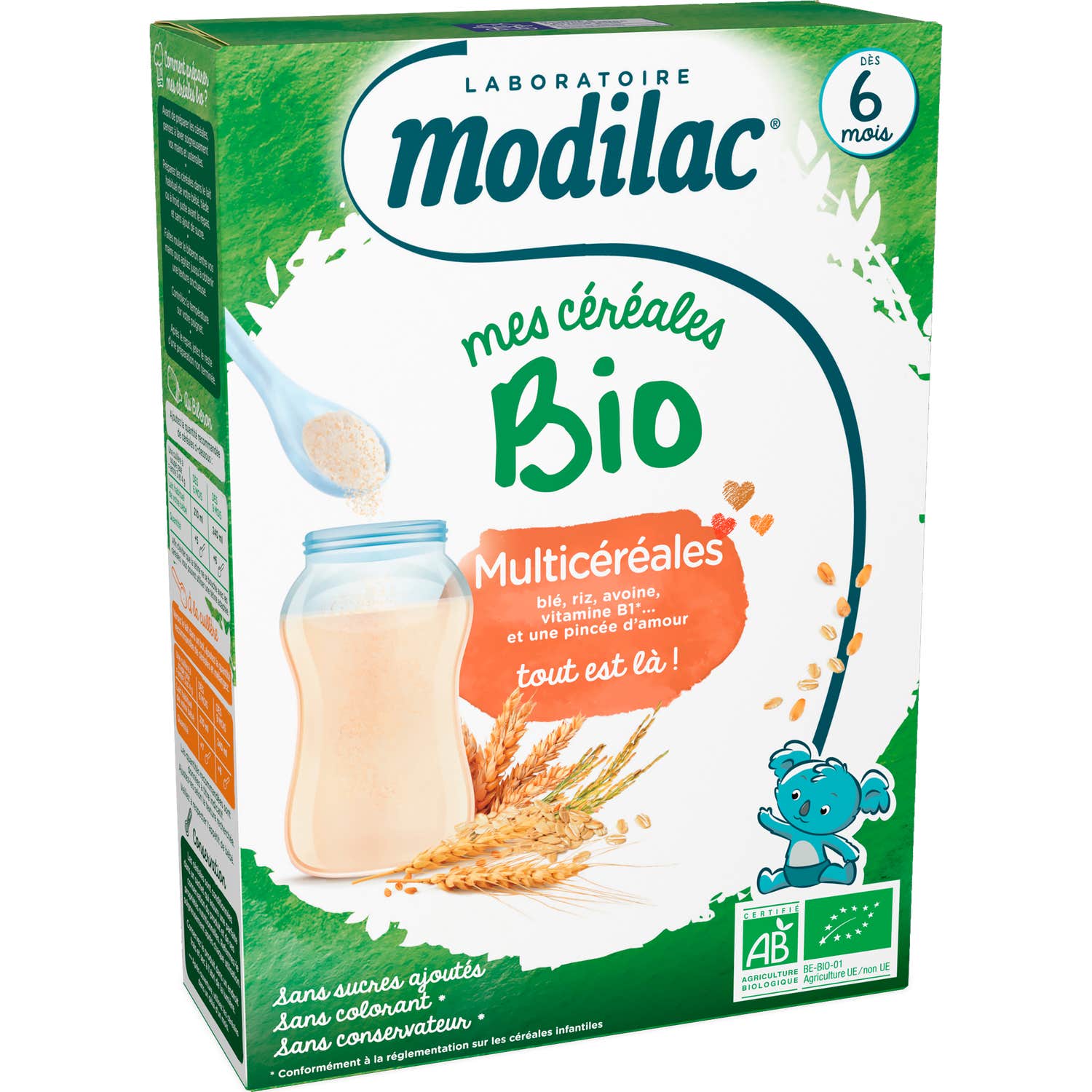 Modilac Mes Céréales Bio Multicéréales 6 Mois 250g