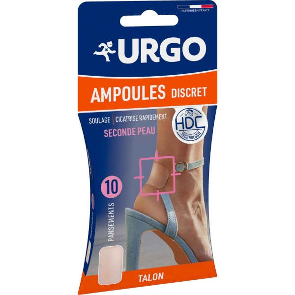Urgo Discret Ampoules Pansement Talon 10 Unités