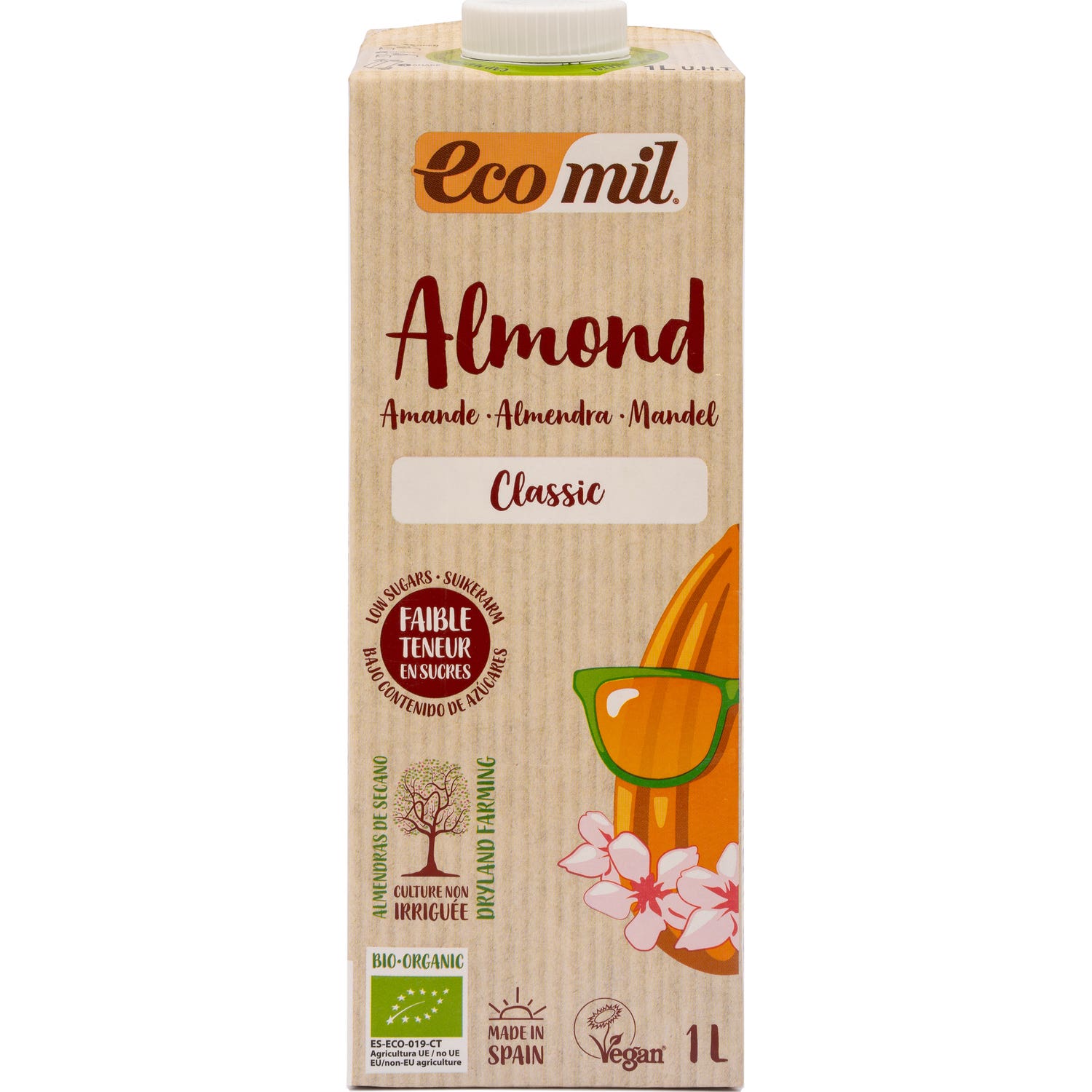 Ecomil Classic Organic Lait d'amande biologique 1l