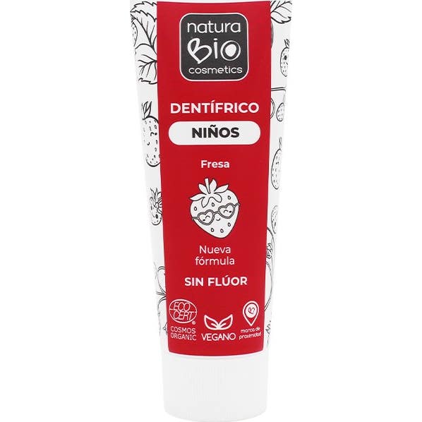 NaturaBIO Cosmetics Dentifrice Enfant Fraise 75ml
