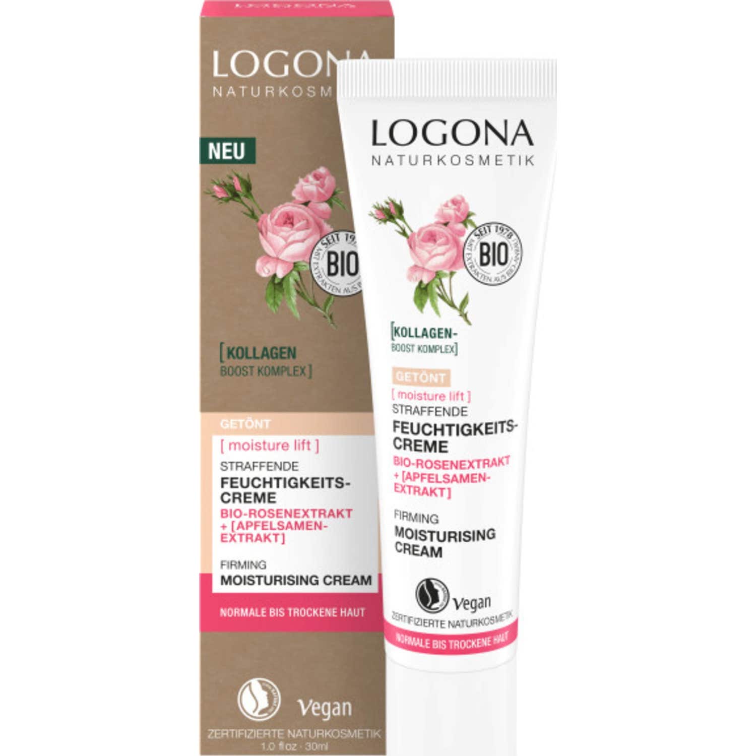 Logona Couleur Crème Raffermissant Roses Pépins Pomme Bio 30ml