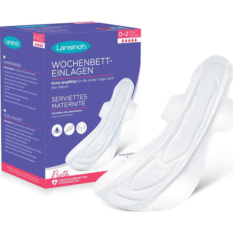 Lansinoh Serviettes Maternité 0-2 Semaines 10 Serviettes