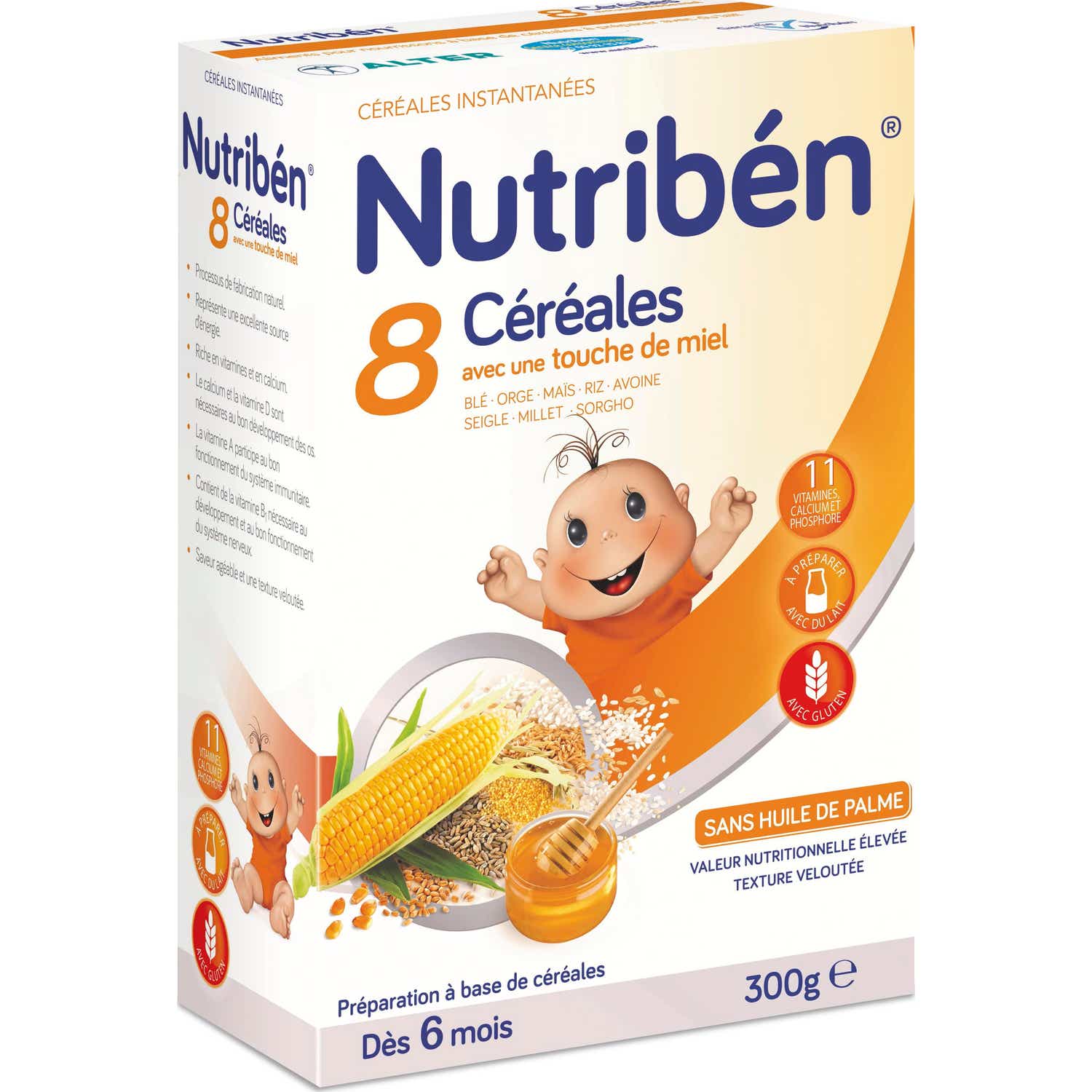 Nutribén 8 Céréales et Miel 300g
