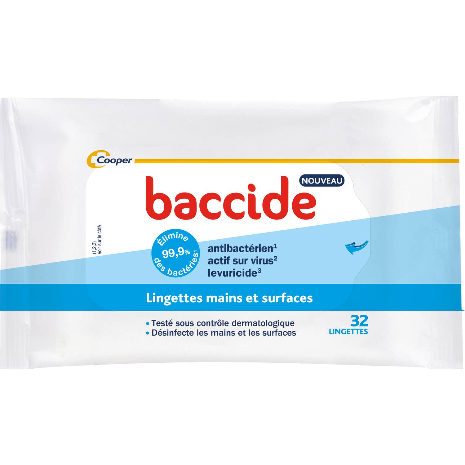 Baccide Lingettes Mains et Surfaces 32 Unités