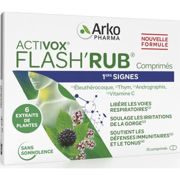 Arkopharma Activox Flash'Rub 1ers Signes 15 Comprimés