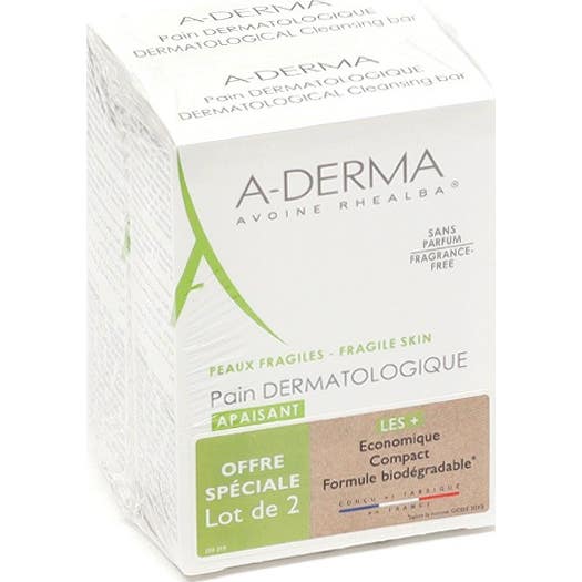 Aderma Pain Surgras À L'Avoine Rhealba 100g Lot De 2