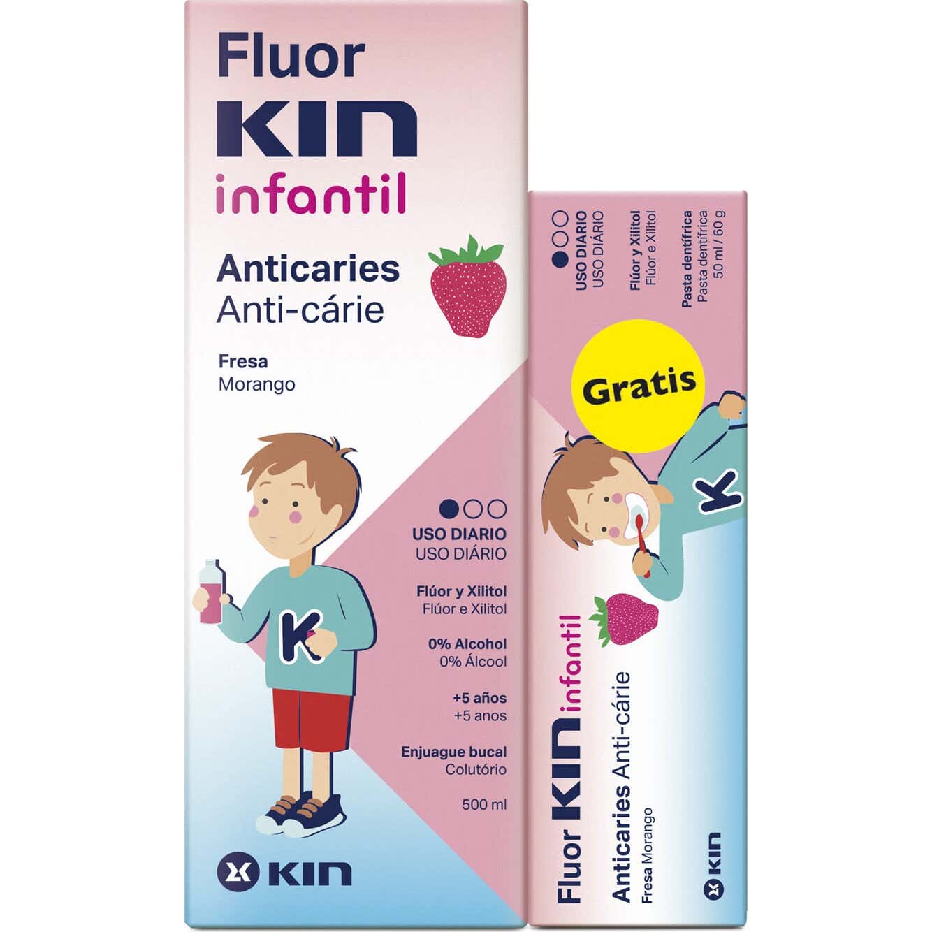 Kin Fluor Infantile Pack Rinçage + Dentifrice