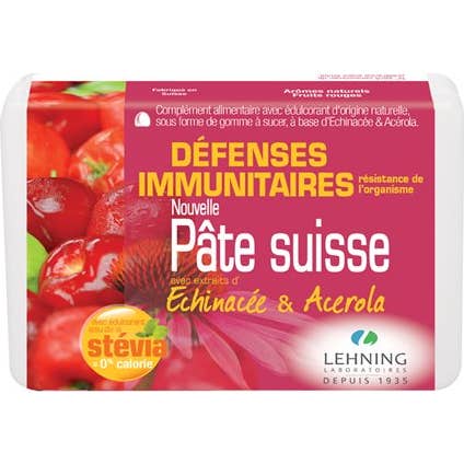 Lehning Pâte Suisse Echinacée et Acérola Gommes 40unts
