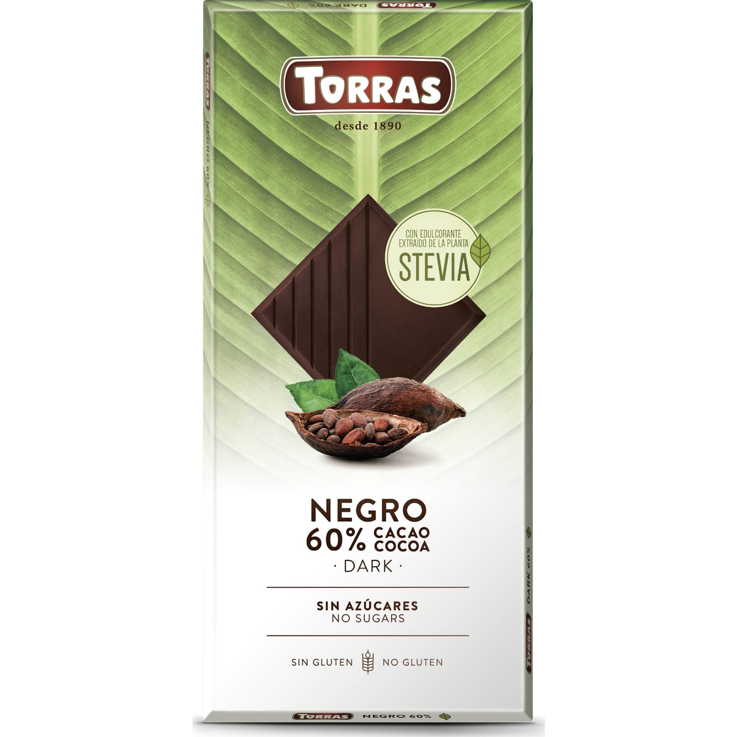 Noir Torras Au Chocolat 60% Avec Stevia 100G