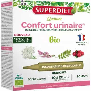 Super Diet Quatuor Confort Urinaire Bio 20 Ampoules