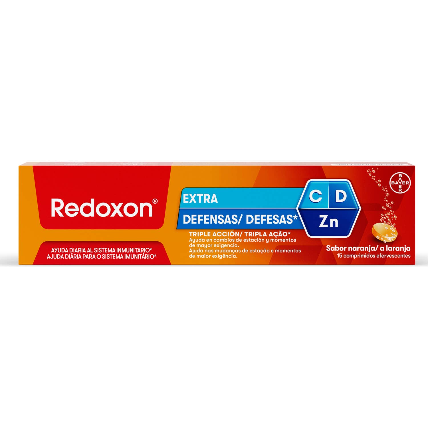 Bayer Redoxon® Extra Défenses Effervescent 15 Comprimés