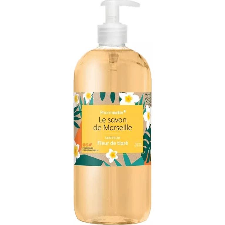 Pharmactiv Savon Marseille Senteur Fleur de Tiaré 1l