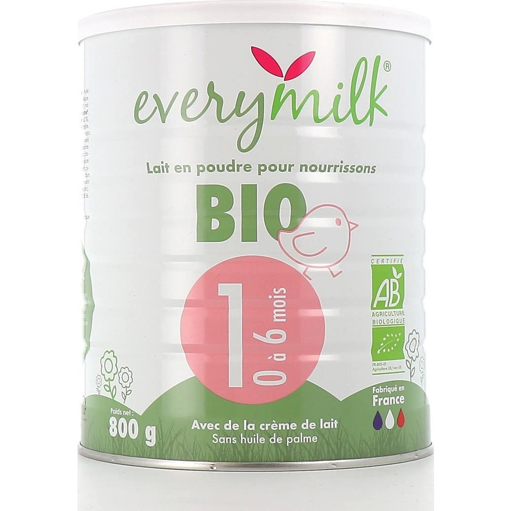 Everymilk Lait En Poudre Pour Nourrissons Bio 1 800g