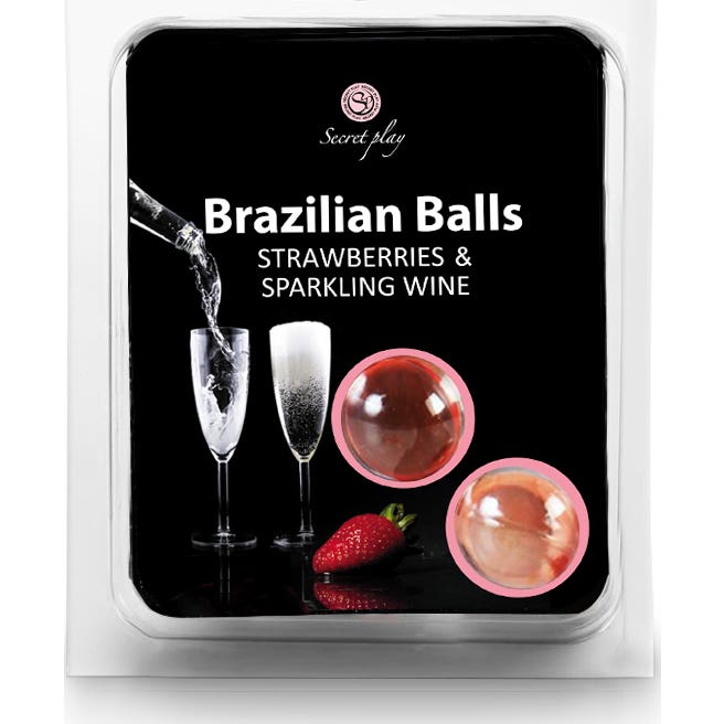 Secret Play Set 2 Balles Brésiliennes Fraise Cava Aroma 8 Gr