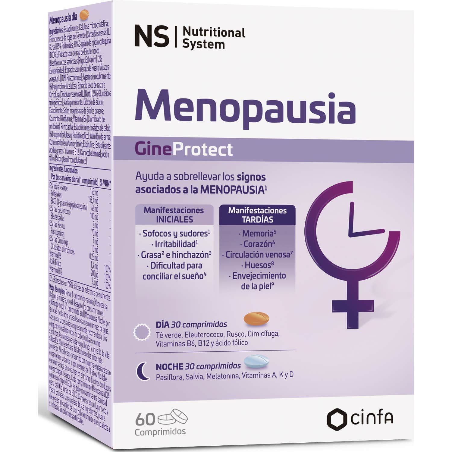 NS Ménopause GineProtect Jour & Nuit 60 Comprimés