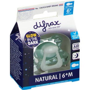 Difrax Sucette Natural 6+ Nuit