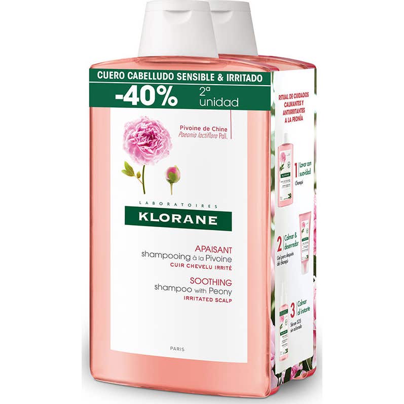 Klorane Shampooing À La Pivoine 2x400ml