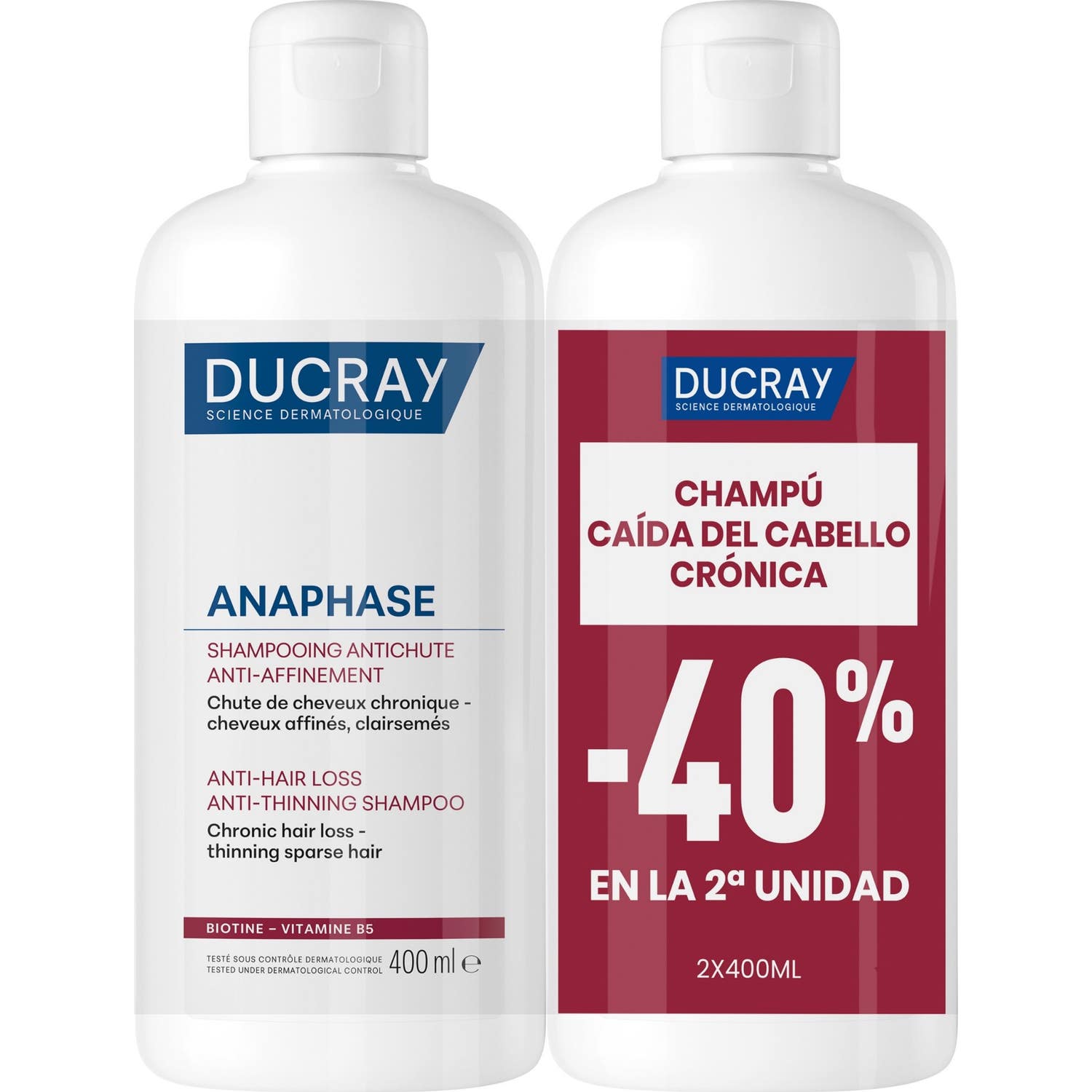 Ducray Anaphase Shampooing Antichute Anti-Affinement 2x400ml