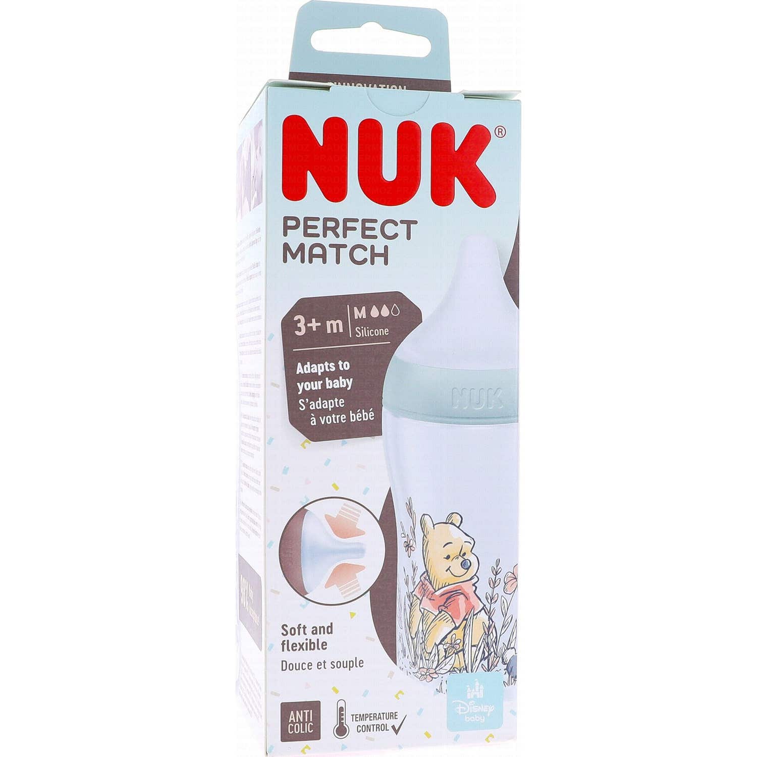 Nuk Perfect Match Biberon +3M Winnie L'Ourson 260ml