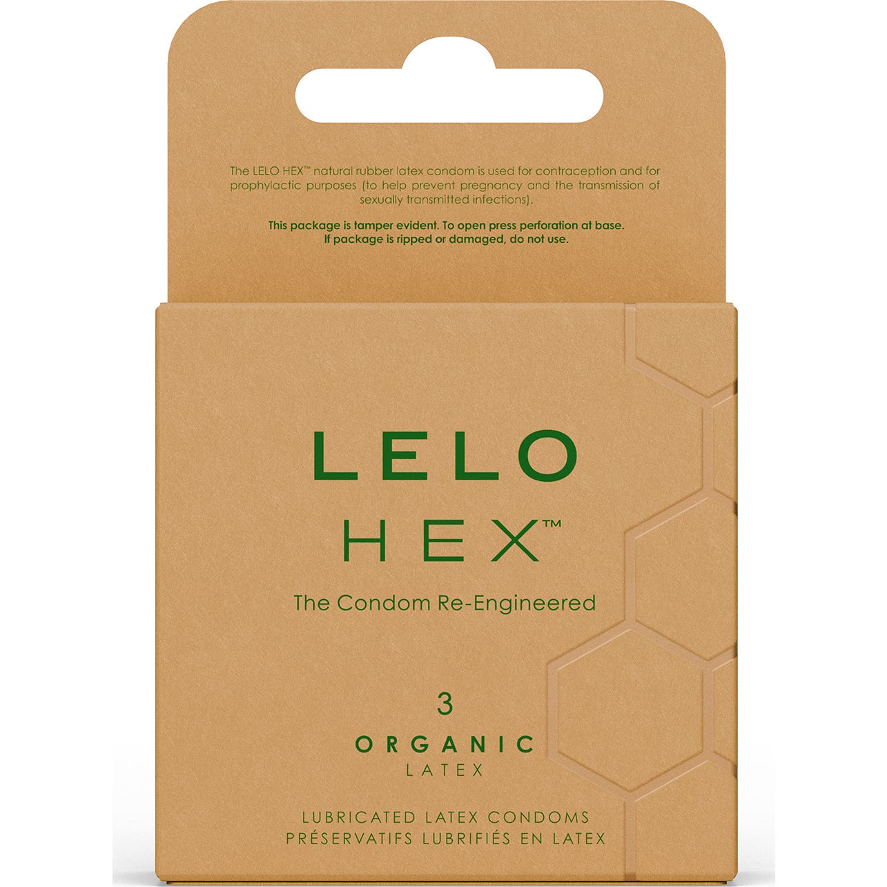 Lelo Hex Organic Latex 3 Préservatifs Lubrifiés En Latex