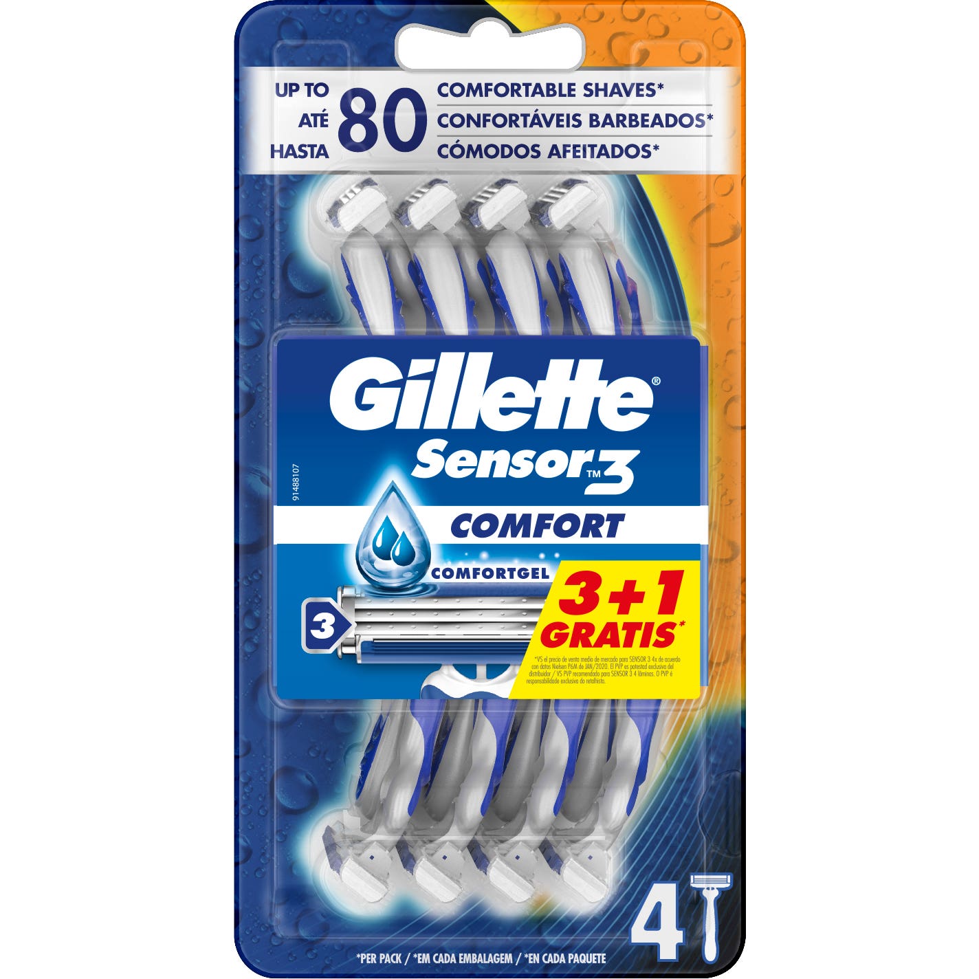 Gillette Sensor 3 4uds