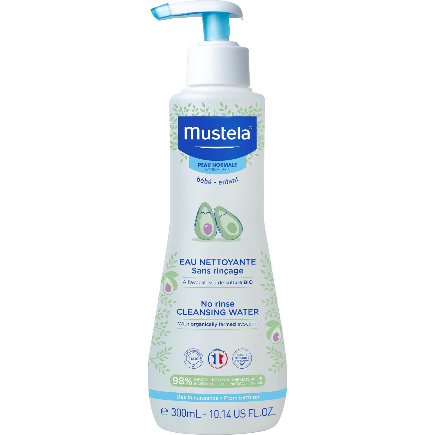 Mustela Eau Nettoyante Sans Rinçage À L'Avocat Bio 300ml