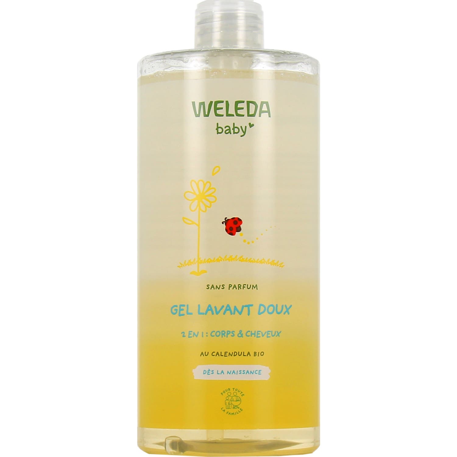 Weleda Baby Gel Lavant Doux 2 en 1 Calendula Sans Parfum 750 ml