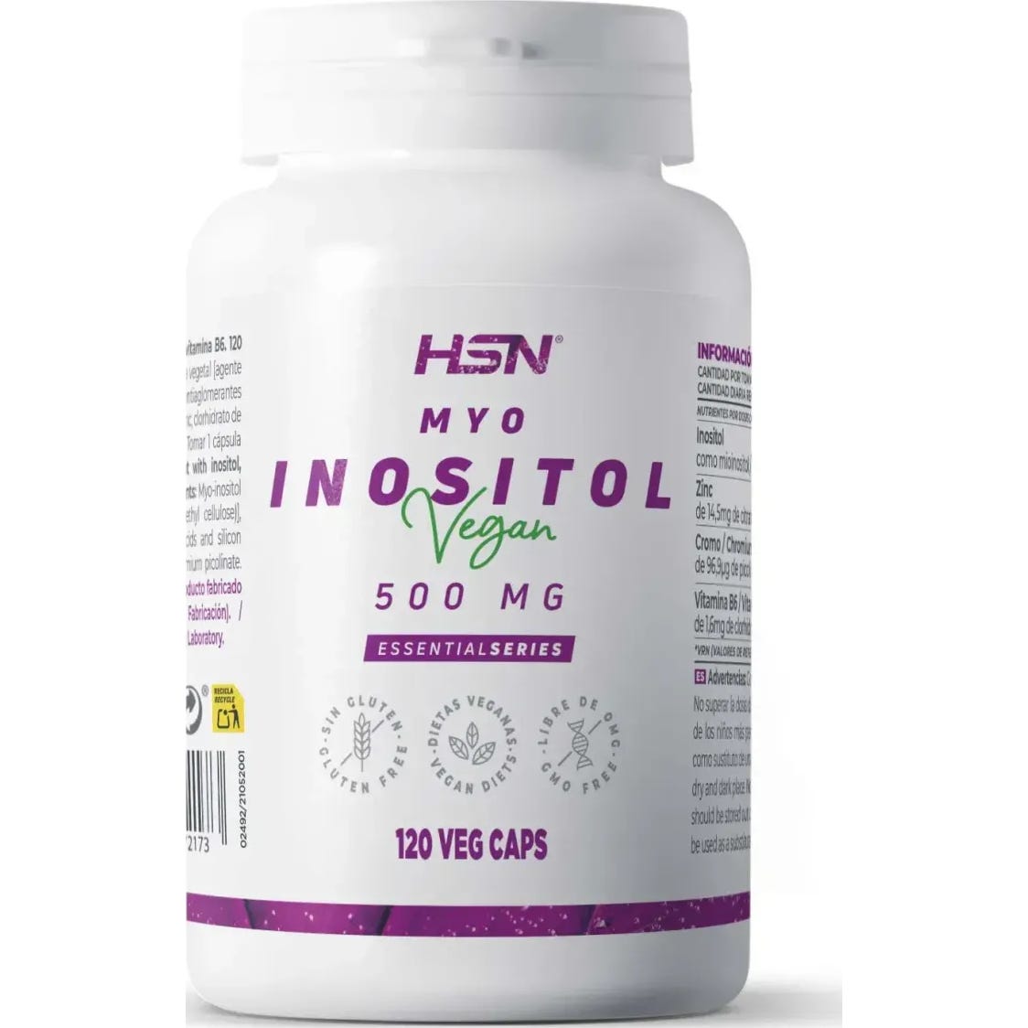 HSN Inositol 500mg 120vcaps
